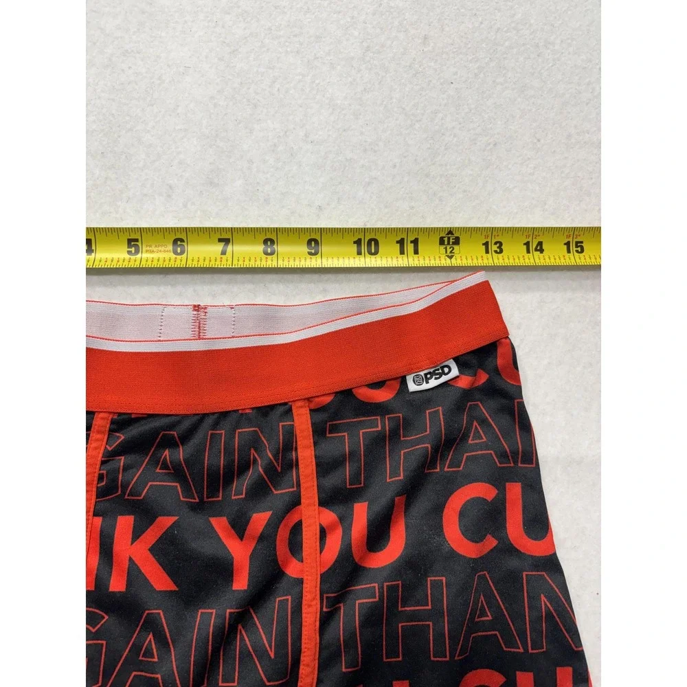 PSD Boxer Briefs Mens Medium Black Thank You Graphic Funny Stretch Underwear